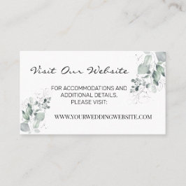 水の色の緑の結婚ウェブサイト挿入カード プレイスカード