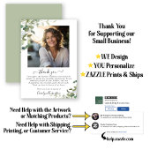 水の色の緑の葬式ありがとう サンキューカード