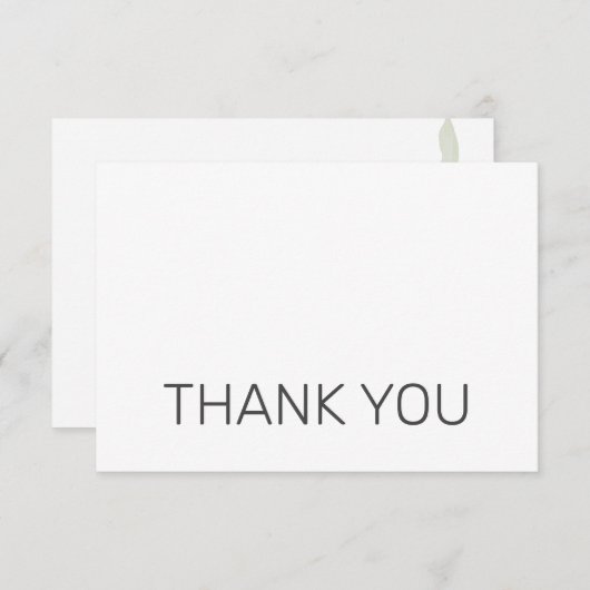 水の色の緑の葬式の死別ありがとう サンキューカード (正面/裏面)