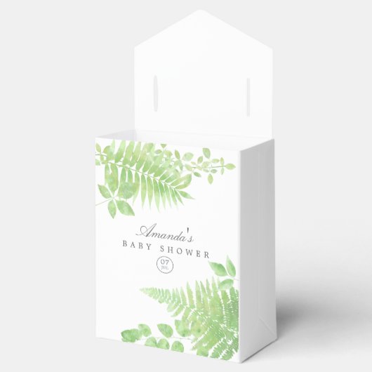 水の色の緑の赤ちゃんシャワーありがとう フェイバーボックス (オープン)