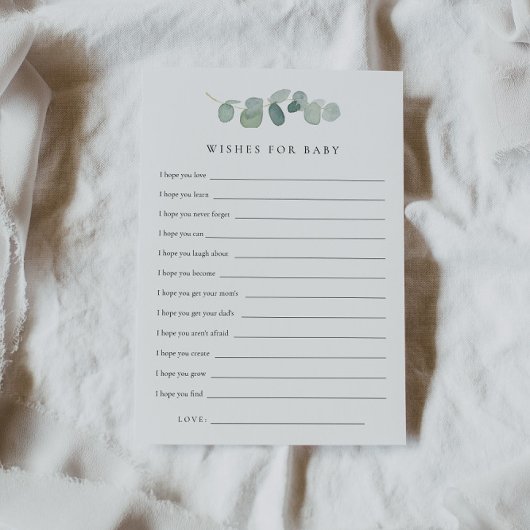 水の色の緑の赤ちゃんシャワーの願いベビー 招待状