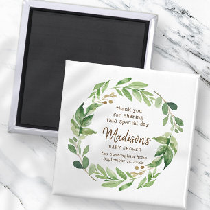 水の色の緑の赤ちゃんシャワーパーティーの好意 マグネット