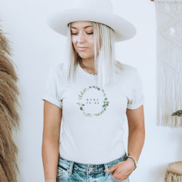 水の色の緑の赤ちゃんシャワーママになる トライブレンドＴシャツ