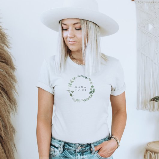 水の色の緑の赤ちゃんシャワーママになる トライブレンドTシャツ