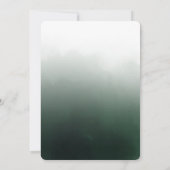 水の色の緑の金ゴールドブライダルシャワー招待 招待状 (裏面)