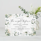 水の色の緑の金ゴールドリハーサルディナー 招待状 (スタンド正面)