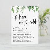 水の色の緑を持って&保持する披露宴 招待状 (スタンド正面)