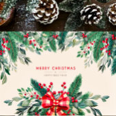 水の色の緑メリークリスマス カード