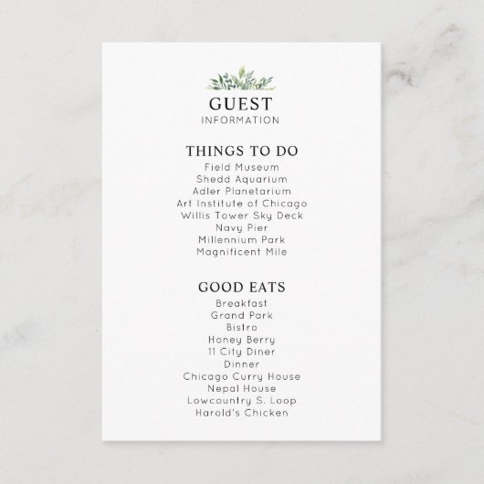 水の色の緑結婚のゲストエンクロージャカード エンクロージャーカード (正面)