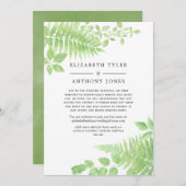 水の色の緑結婚のゲス減らトリスト 案内状 (正面/裏面)