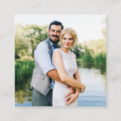 水の色の緑結婚のレジストリの写真 エンクロージャーカード (裏面)