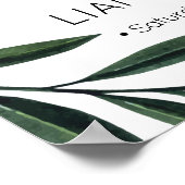 水の色の緑結婚の歓迎ポスター ポスター (角)