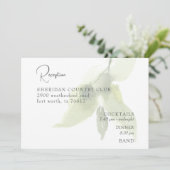 水の色の緑結婚の詳細エンクロージャ 招待状 (スタンド正面)