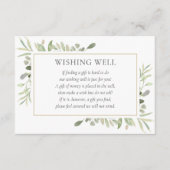 水の色の緑結婚の願い井戸 エンクロージャーカード (正面)