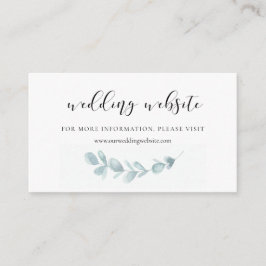 水の色の緑結婚のWebサイトカード エンクロージャーカード