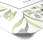 水の色の緑25thアニバーサリーウェルカムサイン ポスター (角)