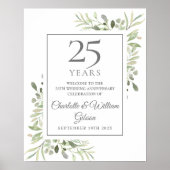 水の色の緑25thアニバーサリーウェルカムサイン ポスター (正面)