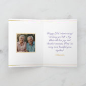 水の色の緑50結婚周年 カード (内部)