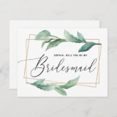 水の色の緑。私の花嫁のメイドになってくれないか? ポストカード (正面/裏面)