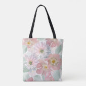 水の色の繊細な花。 トートバッグ (裏面)