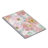 水の色の繊細な花。 ノートブック (右側)