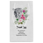 水の色の美しいヒョウ頭ありがとう スモールペーパーバッグ (裏面)