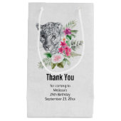 水の色の美しいヒョウ頭ありがとう スモールペーパーバッグ (正面)