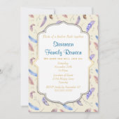 水の色の羽と離れファミリー懇親会 招待状 (正面)