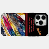 水の色の羽の調和 Case-Mate iPhoneケース (裏面 (横))