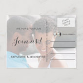 水の色の羽ボヘ素朴ミアン日付を保存 案内ポストカード (裏面)