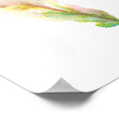 水の色の羽絵画羽のby ©Lorena Depante ポスター (角)