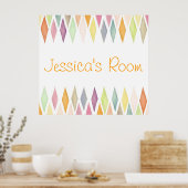 水の色の背景を設計 ポスター (キッチン)