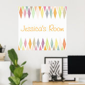 水の色の背景を設計 ポスター (ホームオフィス)