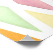 水の色の背景を設計 ポスター (角)