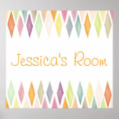 水の色の背景を設計 ポスター (正面)