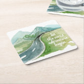 水の色の自然は、次の冒険を開始G スクエアペーパーコースター (アングル)