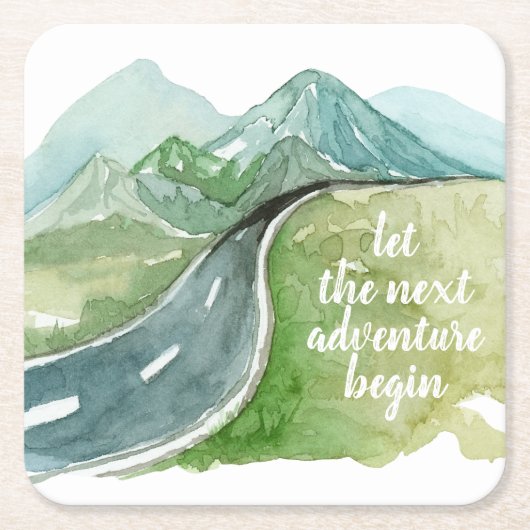 水の色の自然は、次の冒険を開始G スクエアペーパーコースター (正面)