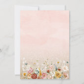 水の色の花のベビーで開花赤ちゃんシャワーInvite 招待状 (裏面)