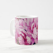 水の色の花を個人用に設定 コーヒーマグカップ (正面左)