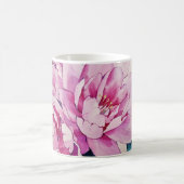 水の色の花を個人用に設定 コーヒーマグカップ (中央)