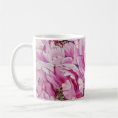 水の色の花を個人用に設定 コーヒーマグカップ (左)