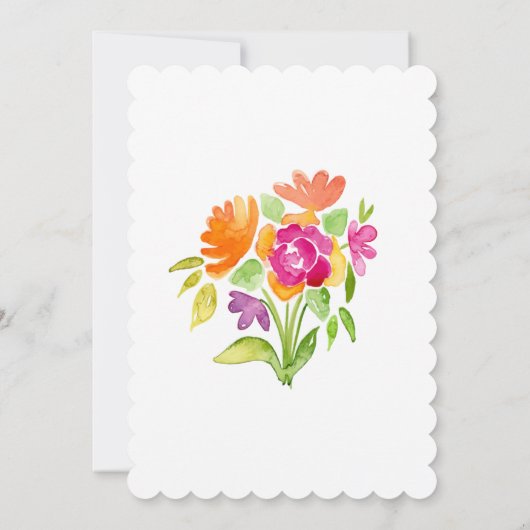 水の色の花イースターディナーパーティの招待状 招待状 (裏面)