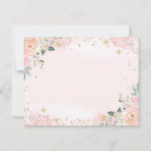 水の色の花スノーフレークのリハーサルディナー 招待状 (裏面)