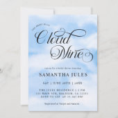 水の色の花嫁がクラウドナインブライダルシャワー 招待状 (正面)