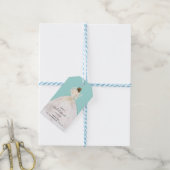 水の色の花嫁でガウンのブライダルシャワー招待 ギフトタグ (より糸付き)