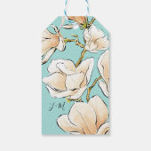 水の色の花嫁でガウンのブライダルシャワー招待 ギフトタグ (裏面)