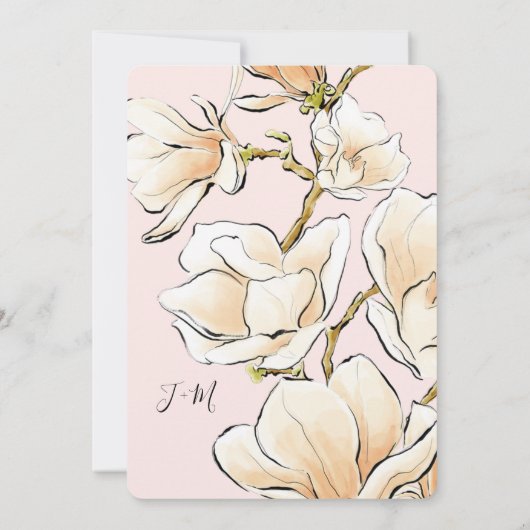 水の色の花嫁でガウンのブライダルシャワー招待 招待状 (裏面)