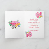 水の色の花束を瓶に。 カード (内部)