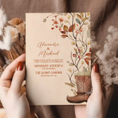 水の色の花模様ウェスタンカウボーイブーツ結婚ズ 招待状