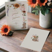 水の色の花模様ウェスタンカウボーイブーツ結婚ズ 招待状